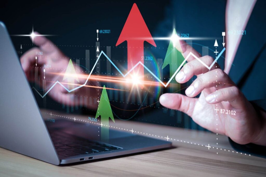 Digital marketing performance metrics and growth analytics dashboard